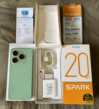 Tecno Spark 20 Pro (8gb 256gb) Complete Box