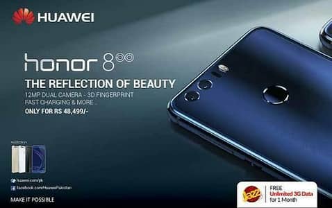HONOR 8 4-128 GB flagship phone stylish with threling experience