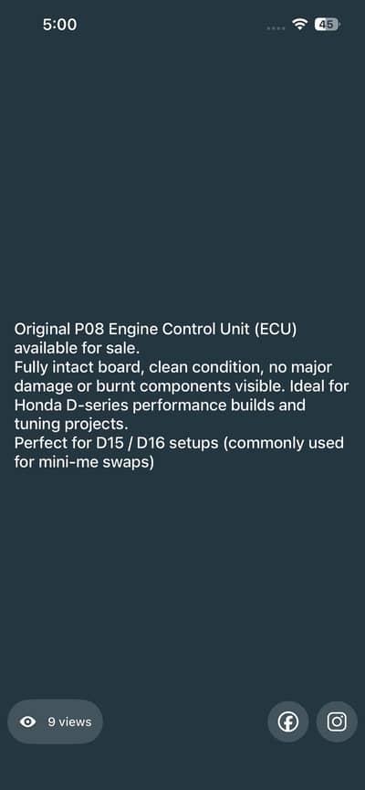 Original P08 Engine Control Unit (ECU) available for sale.