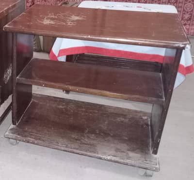 WOODEN SHELVES AND RACKS