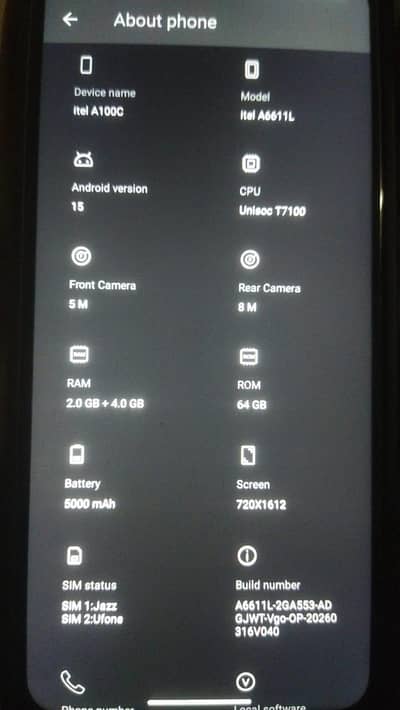 Itel A100 C