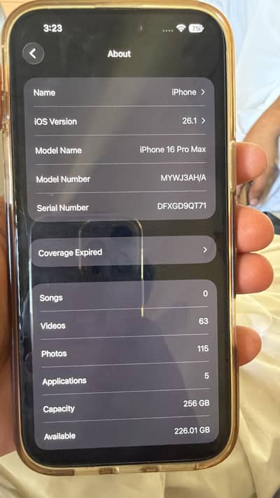 iPhone 16 pro max Tdra 256 waterproof box cable all original