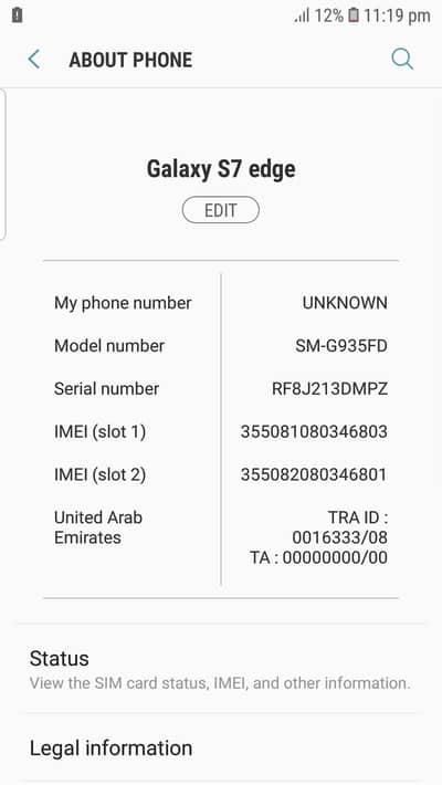 Samsung Mobile S7 Edge
