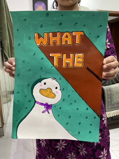 Acrylic hand painted poster