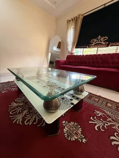 Modern Glass Center Table for Sale