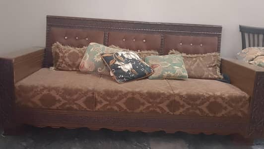 5 seater solid wood sofa used for sel