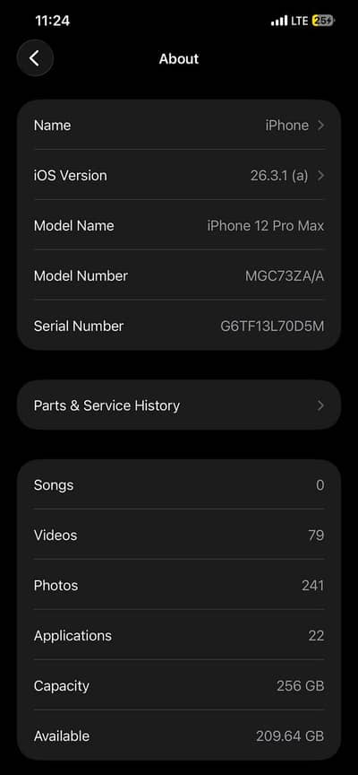 iphone 12 pro max pta approved 256gb
