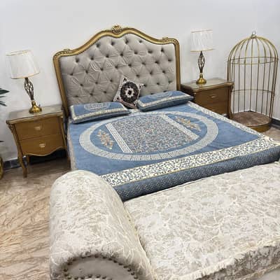 Luxury Royal Wooden Bedroom Set for Sale – Mint Condition