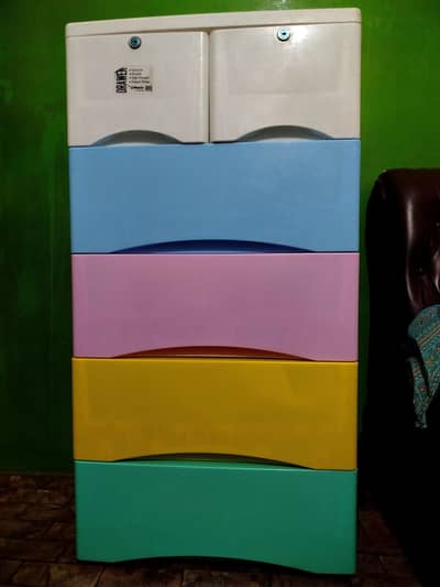 Multi Color Plastic Drawer – Excellent Condition