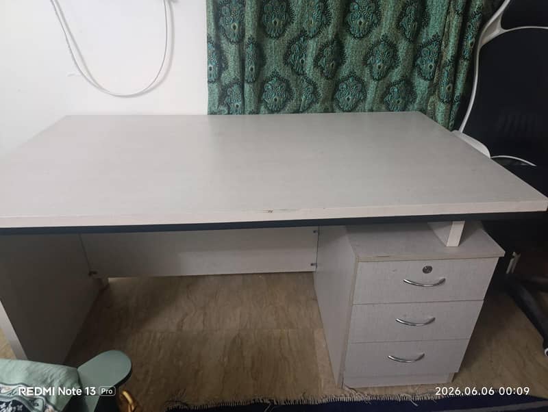 Office Table (Almost New) – Solid & Spacious 2