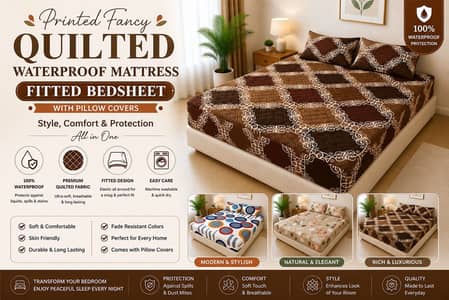 WATERPROOF QUILTED MATTRESS COVER | PRINTED MATTRESS COVER |