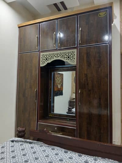 Three section wardrobe