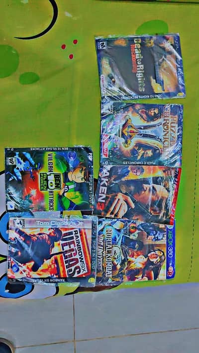 ps2 games are available and xbox 360 game is available