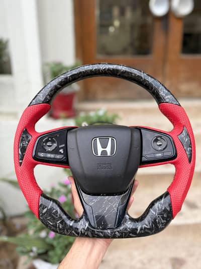 New Honda Civic x multimedia Forged Carbon fiber steering wheel
