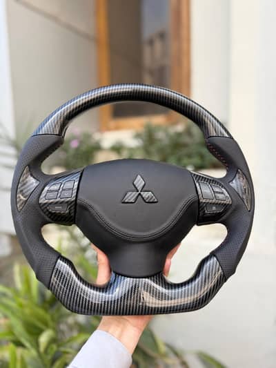 Mitsubishi Lancer 2004_ 2016 Steering Wheel n Fiber Steering Wheel –