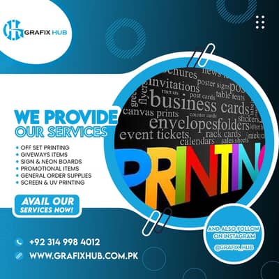 Publication Printing and Promotional items (GIVEAWAYS) Services