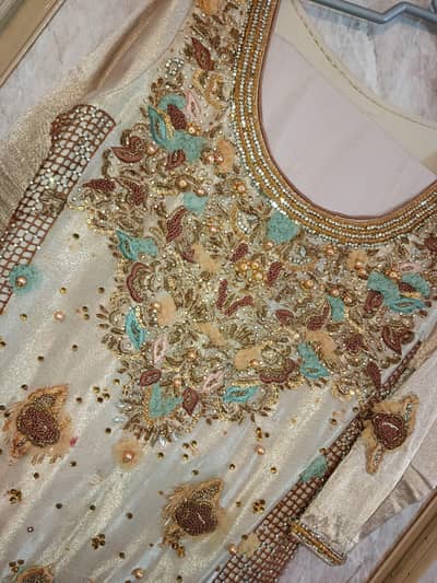 Heavy adda work embroidered frock