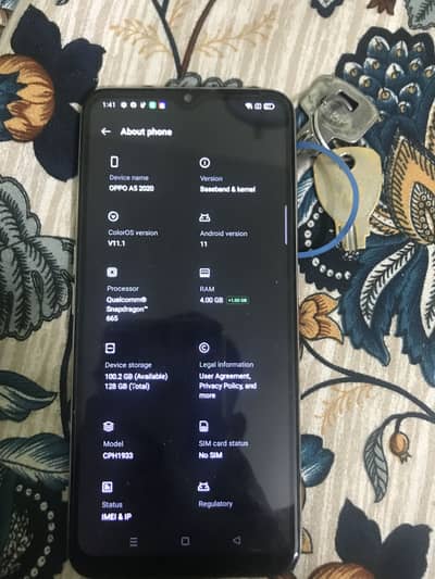 I want to sell oppo a5 2020 4+128 model number 03186631475
