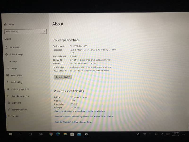 Microsoft Surface 3 Tablet Touch Screen 6