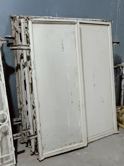 iron windows  with glass