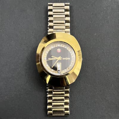 Original Rado DiaStar - Gold-Tone / Black Dial with Stones