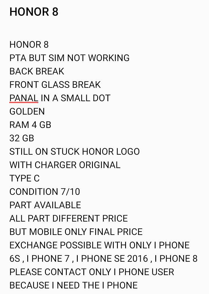 Honor 8 0