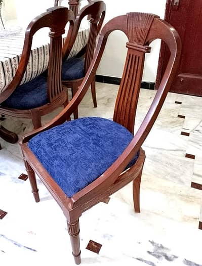 Urgent Sale - Glass frame Dinning Table with 6 stylist chair's