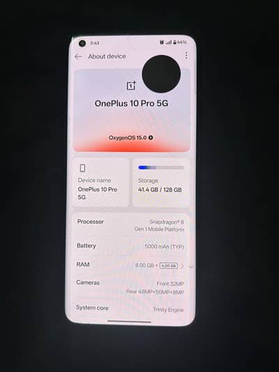 One Plus 10 Pro non pta 8/128 dot and pin Green line exchange possible