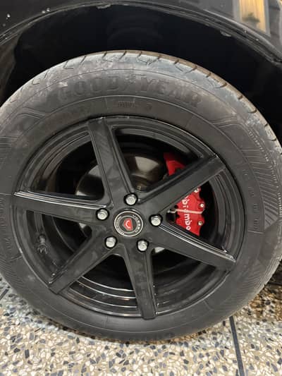 Vossen Jagger 16inch 7jj 5 nut 114 pcd black rims