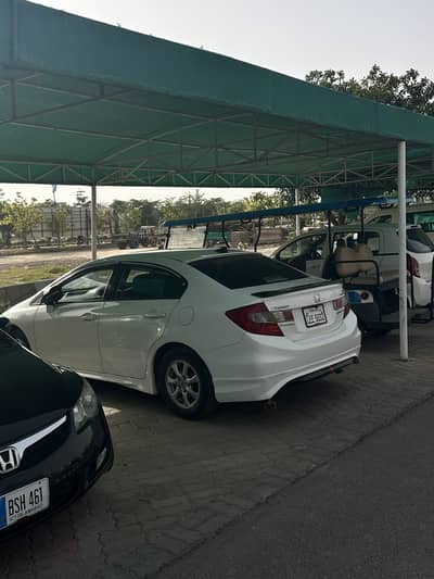 Honda Civic rebirth 2013 model white color