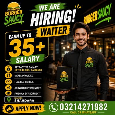 Urgent Hirring For Waiter