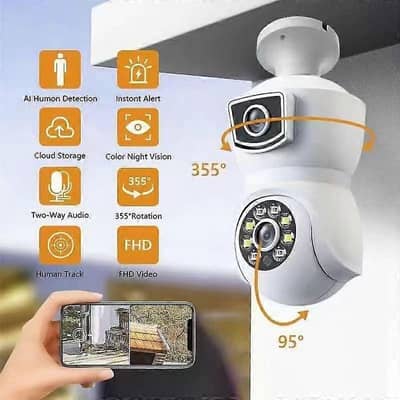 dual lense wifi cctv camera