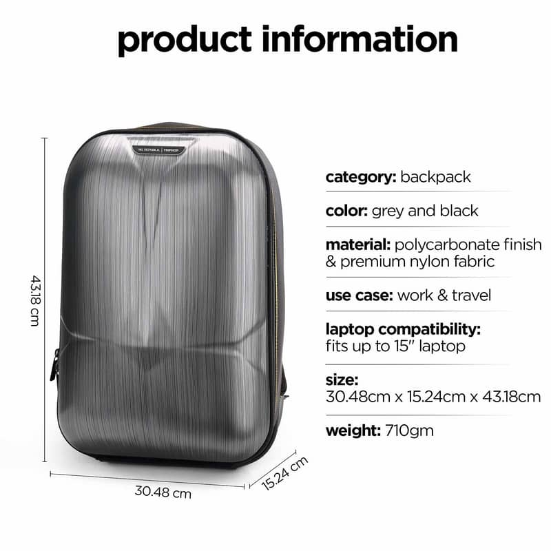 Hard shell back bag 1