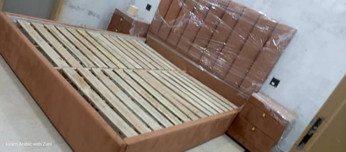 Brand new Bed with two side tables