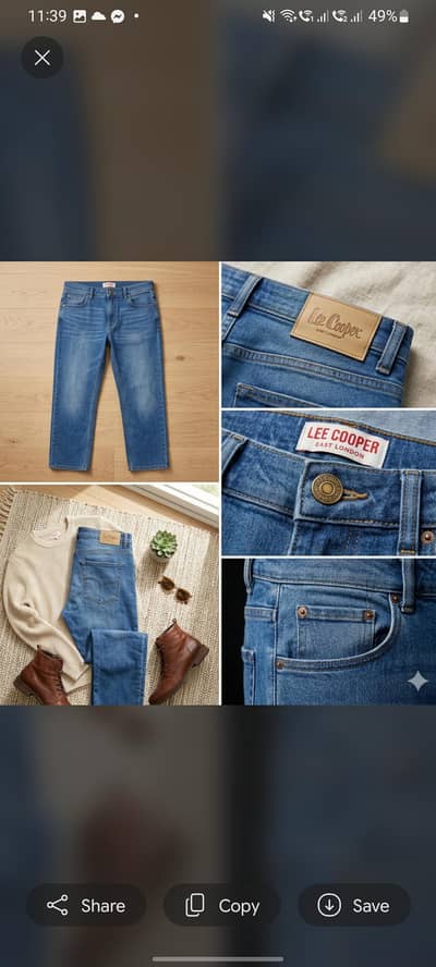 Lee Cooper Blue Denim Jeans (Men's)