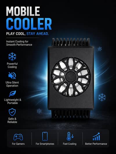 Mobile Cooling Fan – Fast Cooling for Gaming & Charging