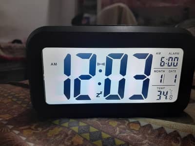Digital LED Alarm Clock Time Date Temperature
