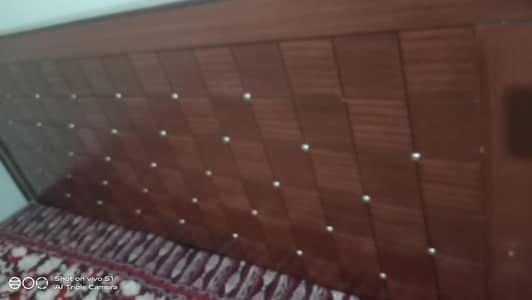 bed with metress and two side table