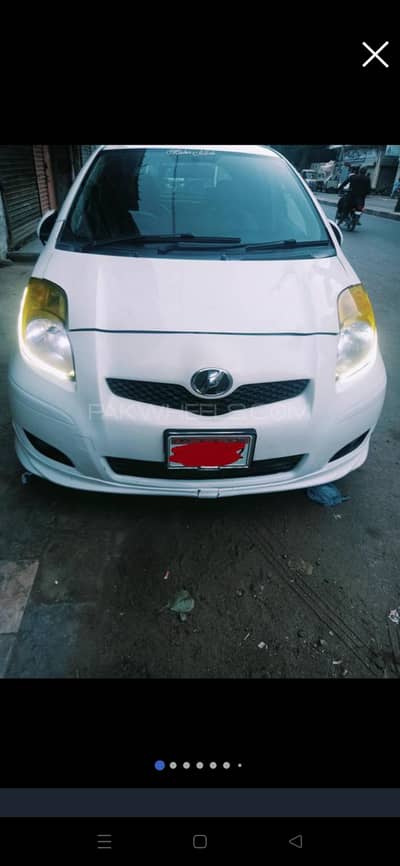 Toyota Vitz 2008 12 white clr cel 03222837545