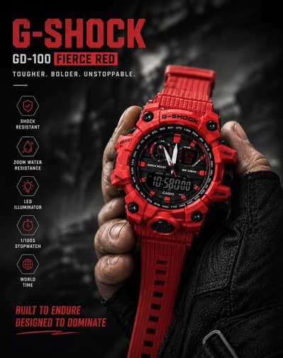 Casio G-Shock Red Sports Watch