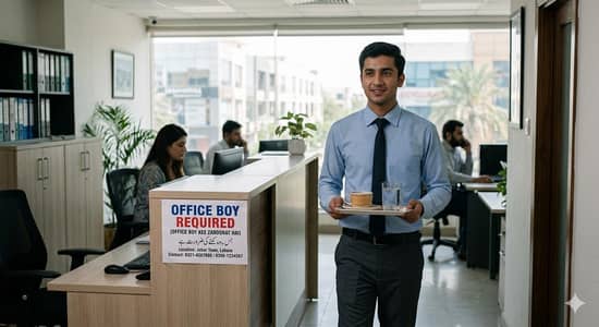 Office Boy Required at Johar Town Full time
