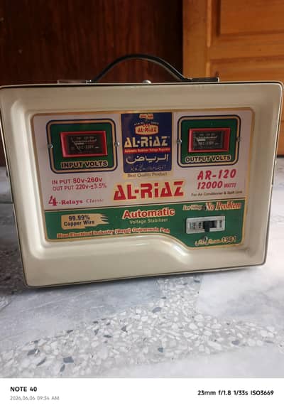 Stablizer 12000 watt copper wire new condition