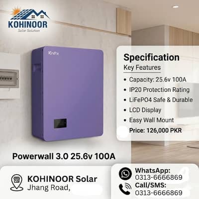 lithium battery / powerwall 3.0 26.6v 100A/ solar panels /solar system