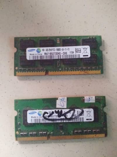 LAPTOP RAM DD3.2GB AND 4GB