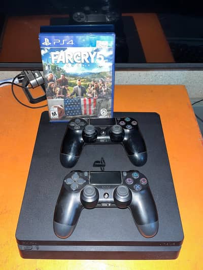 PS4 Slim 500gb Jet Black varient for sale in mint condition