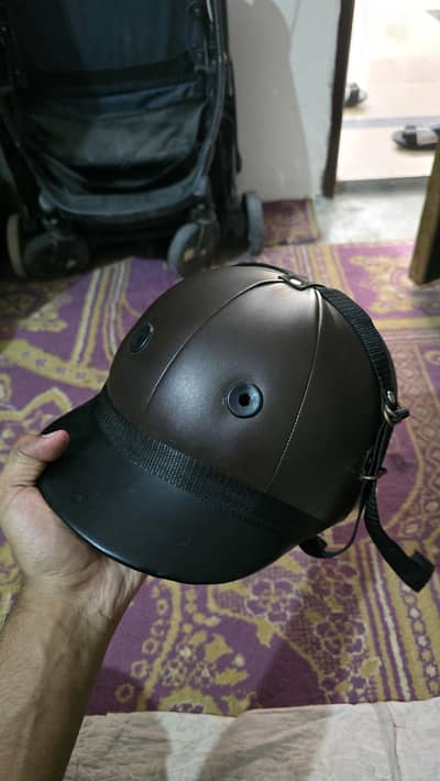 Helmet and whip