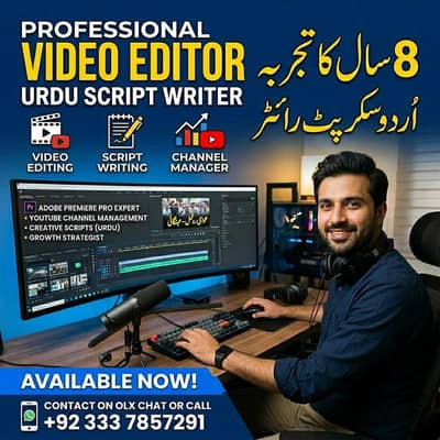 Video Editor and Urdu Script Writer for YouTube TikTok