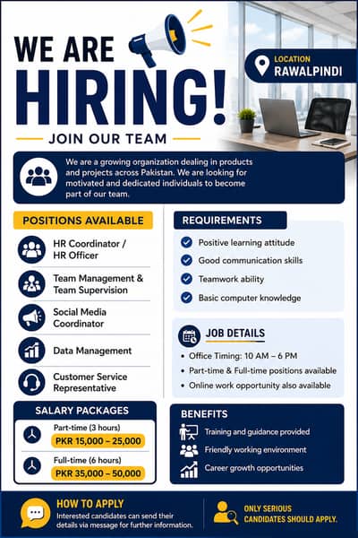 HR Coordinator / HR Officer Team Management & Supervision Social Media