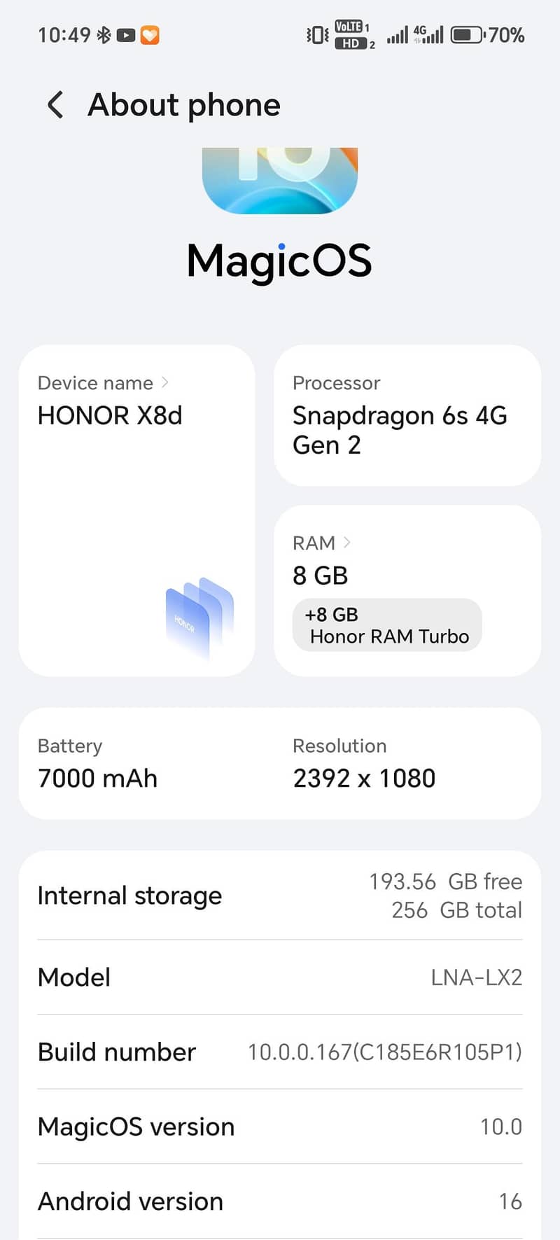 Honor X8d 0