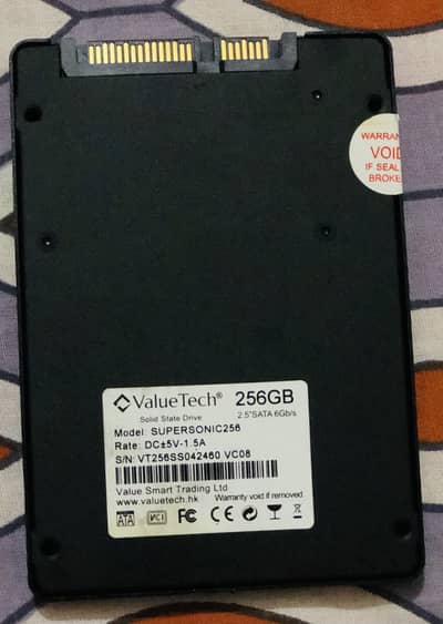 SSD 256 GB Storage , Super Sonic Fast SSD Storage device available